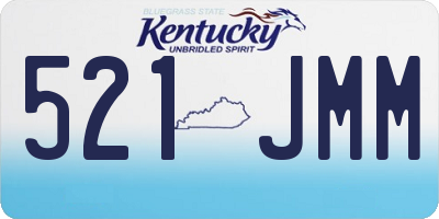KY license plate 521JMM