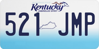KY license plate 521JMP