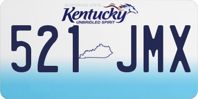 KY license plate 521JMX