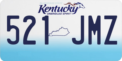 KY license plate 521JMZ