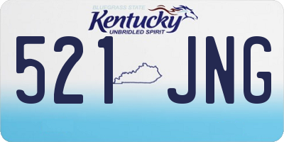 KY license plate 521JNG