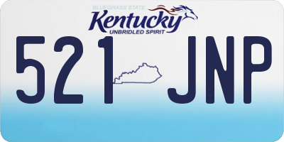 KY license plate 521JNP