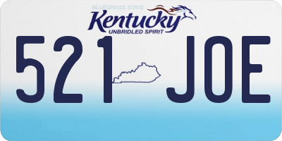 KY license plate 521JOE