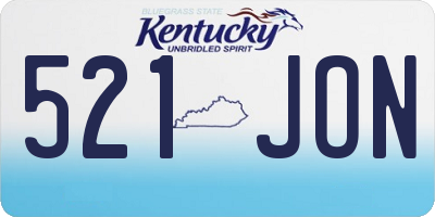 KY license plate 521JON