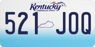 KY license plate 521JOQ