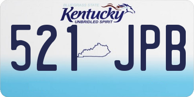 KY license plate 521JPB