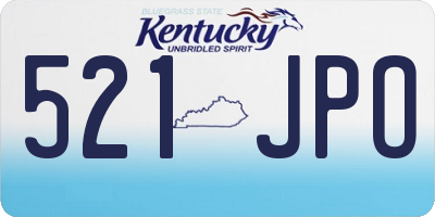 KY license plate 521JPO