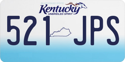 KY license plate 521JPS