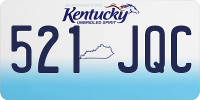 KY license plate 521JQC