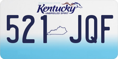 KY license plate 521JQF