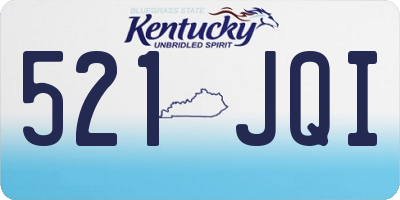 KY license plate 521JQI