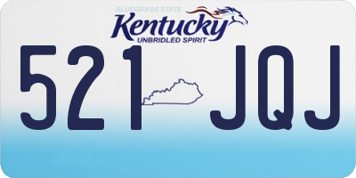 KY license plate 521JQJ