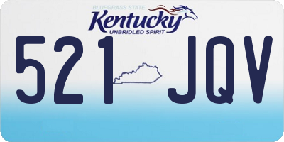 KY license plate 521JQV