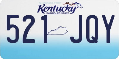 KY license plate 521JQY