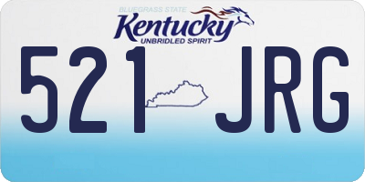 KY license plate 521JRG
