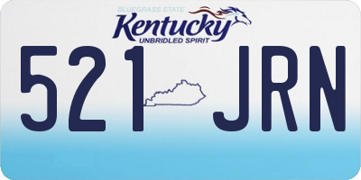 KY license plate 521JRN