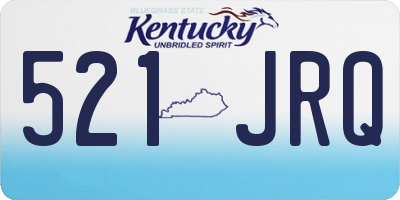KY license plate 521JRQ