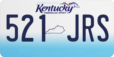 KY license plate 521JRS