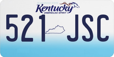 KY license plate 521JSC