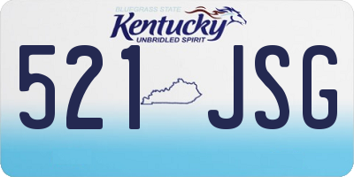 KY license plate 521JSG