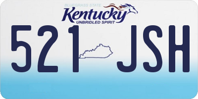 KY license plate 521JSH