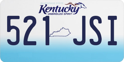 KY license plate 521JSI