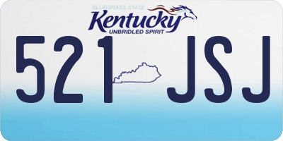 KY license plate 521JSJ