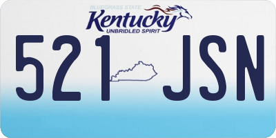 KY license plate 521JSN