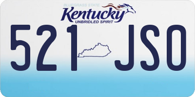 KY license plate 521JSO