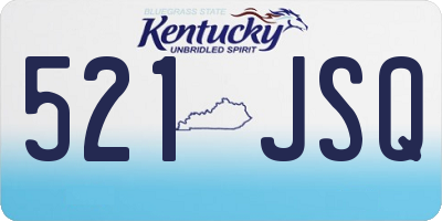KY license plate 521JSQ