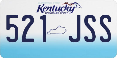 KY license plate 521JSS