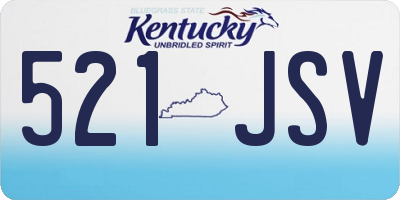 KY license plate 521JSV