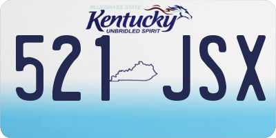 KY license plate 521JSX