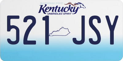 KY license plate 521JSY