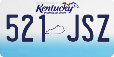 KY license plate 521JSZ