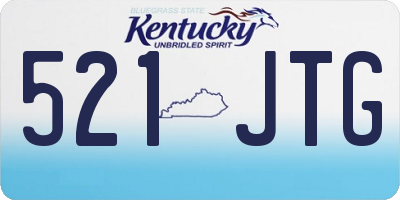 KY license plate 521JTG