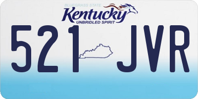 KY license plate 521JVR