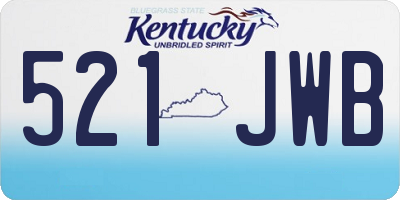 KY license plate 521JWB