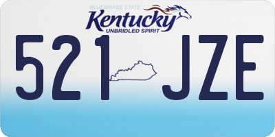 KY license plate 521JZE