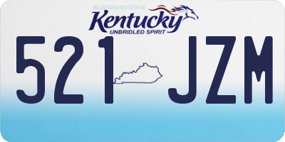 KY license plate 521JZM