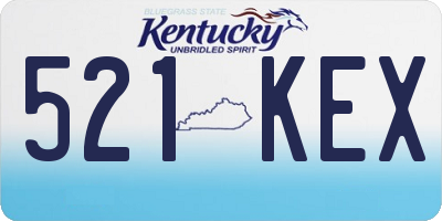 KY license plate 521KEX