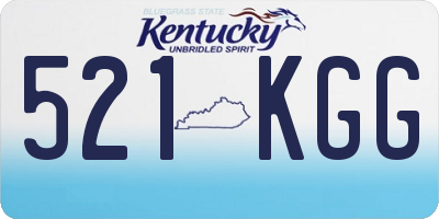KY license plate 521KGG