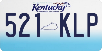 KY license plate 521KLP