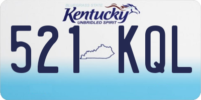 KY license plate 521KQL