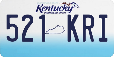 KY license plate 521KRI