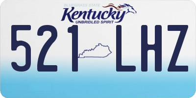 KY license plate 521LHZ