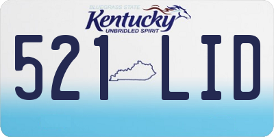 KY license plate 521LID