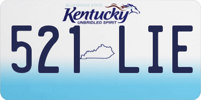 KY license plate 521LIE