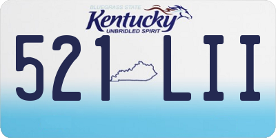 KY license plate 521LII