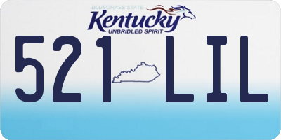 KY license plate 521LIL
